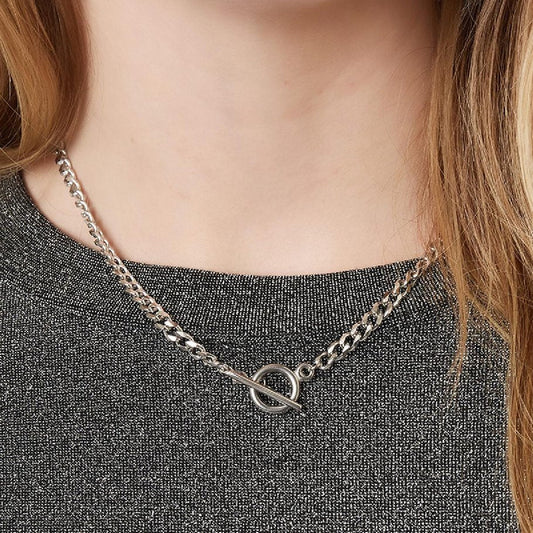 Roestvrij Stalen statement Halsketting T-sluiting