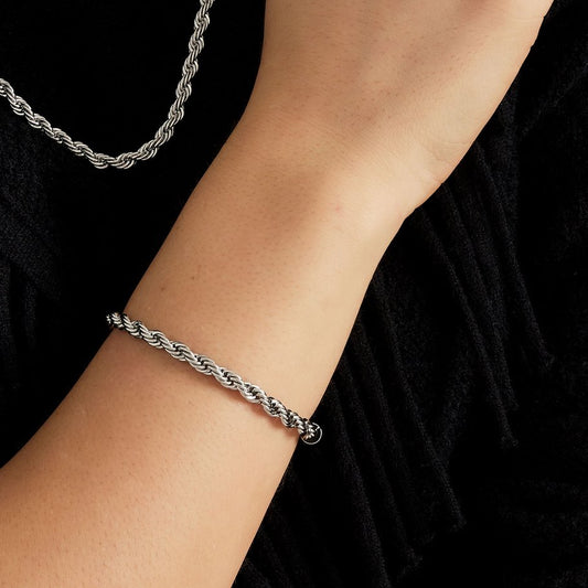 Roestvrij Stalen gele fantasie Armband touw schakel