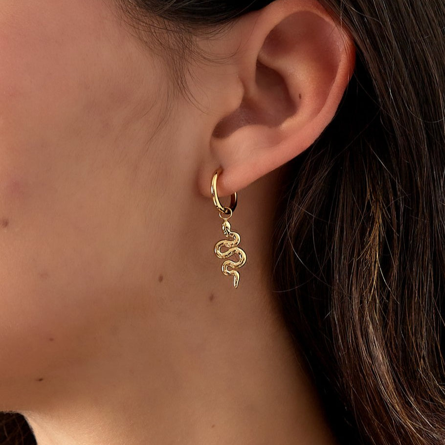 Roestvrij Stalen gele Oorbellen slang
