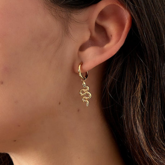 Roestvrij Stalen gele Oorbellen slang