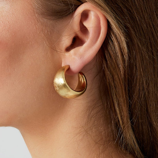 Roestvrij Stalen statement gele Oorbellen brede hoops