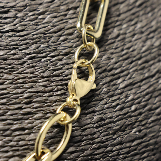 Roestvrij Stalen Halsketting ovalen & rechthoekige schakels K/2135/47