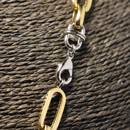 Roestvrij Stalen Halsketting bicolor schakels