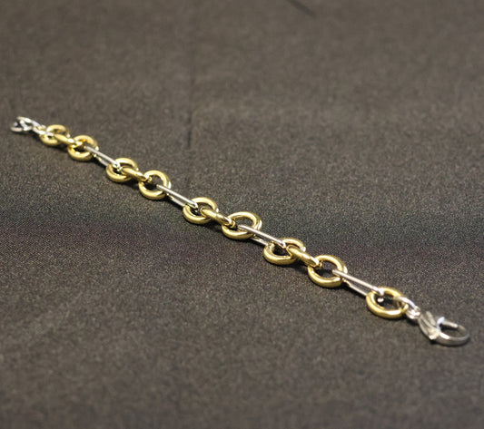 Roestvrij Stalen Armband bicolor schakels RY324a