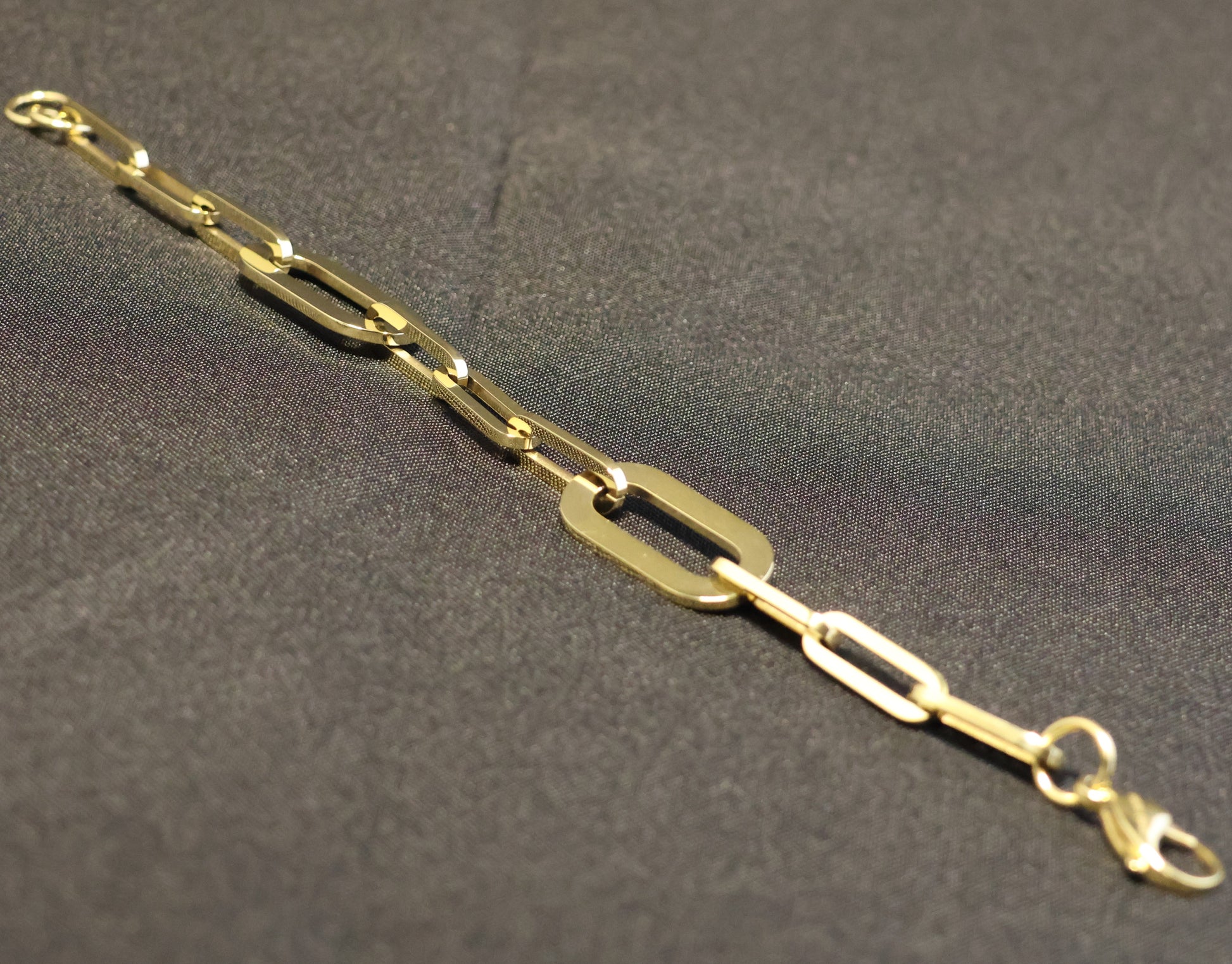 Roestvrij Stalen Armband grote en kleine langwerpige schakels RY291a