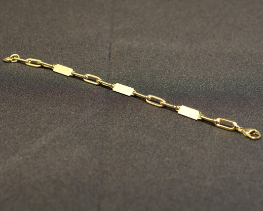 Roestvrij Stalen Armband lange ovalen & volle schakels RY313a