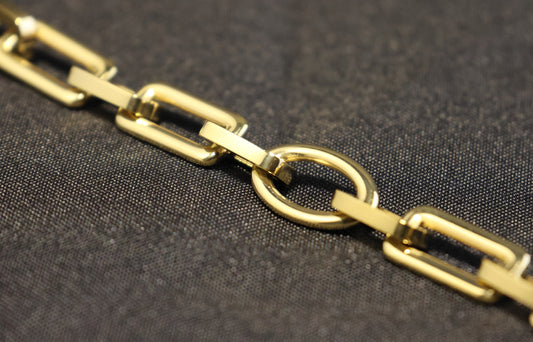 Roestvrij Stalen Armband ovalen & rechthoekige schakels RY264