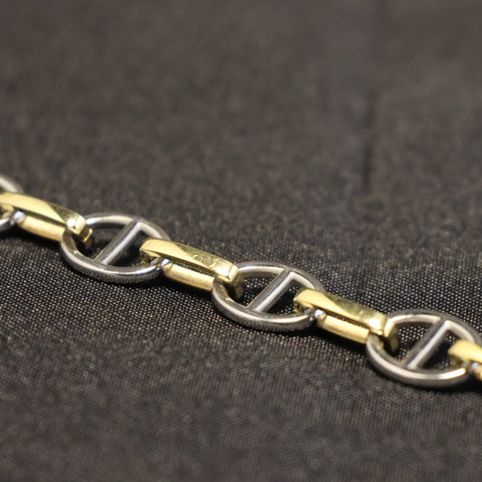 Roestvrij Stalen Armband bicolor ovalen schakels RY197a