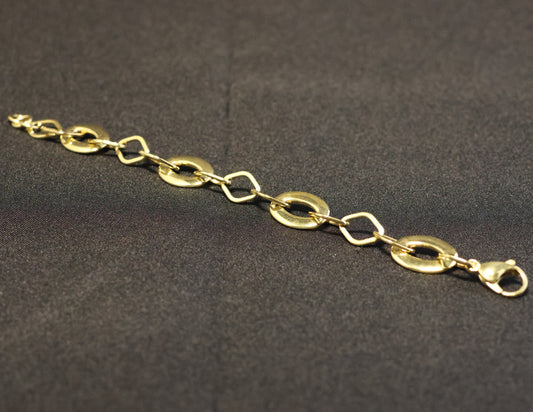 Roestvrij Stalen Armband ovalen & ruiten schakel RY245a