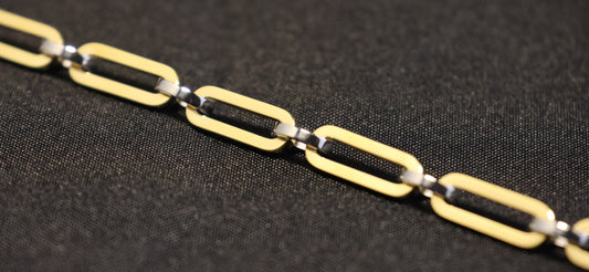 Roestvrij Stalen Armband bicolor schakels RY306a