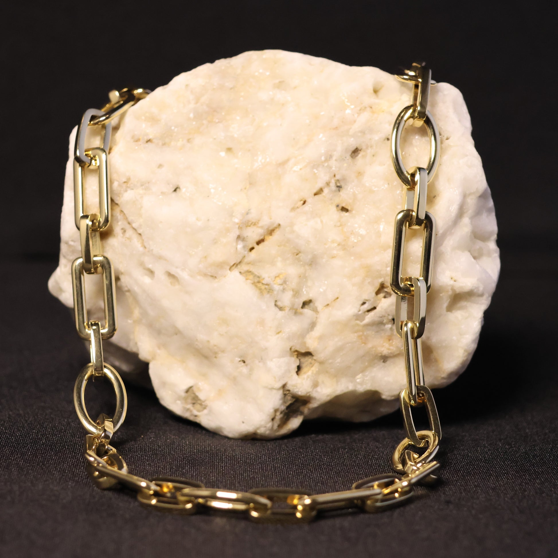 Roestvrij Stalen Halsketting ovalen & rechthoekige schakels K/2135/47