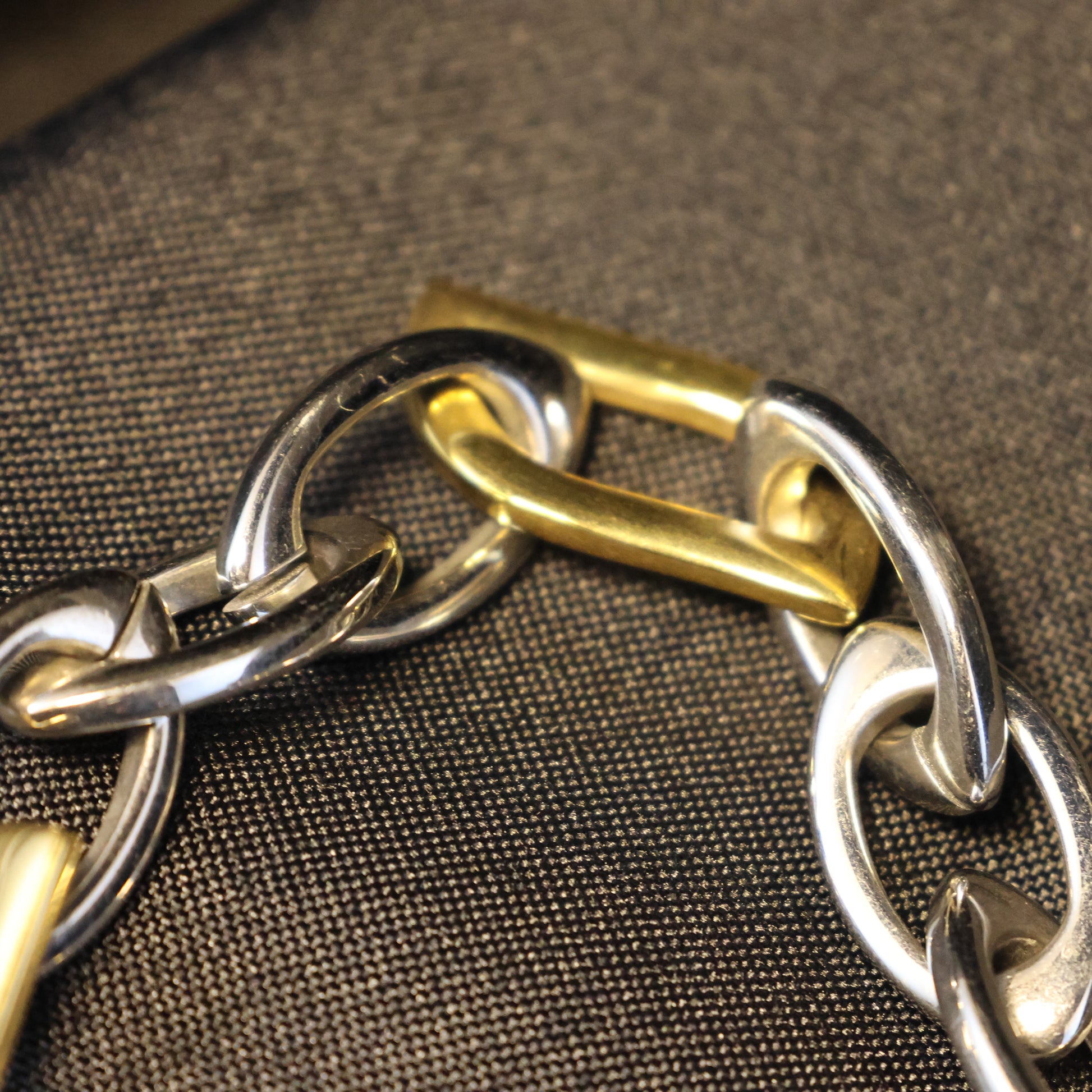 Roestvrij Stalen Armband grote bicolor schakels RY100