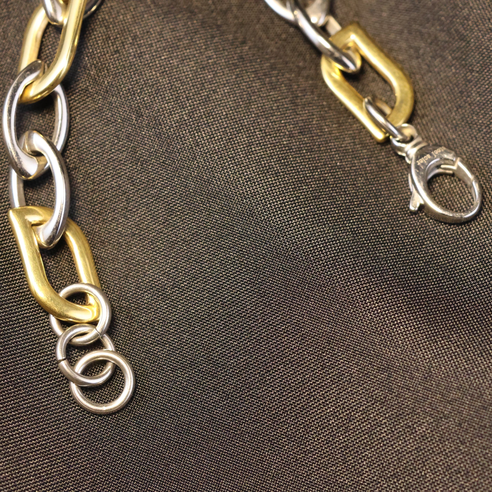 Roestvrij Stalen Armband grote bicolor schakels RY100