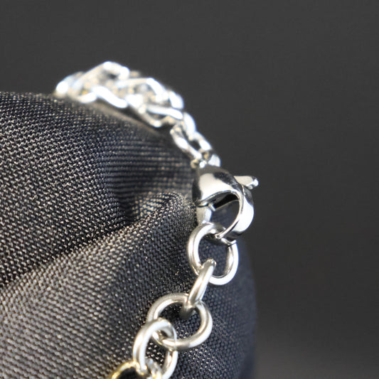 Roestvrij Stalen Armband fijne bicolor schakels RY326