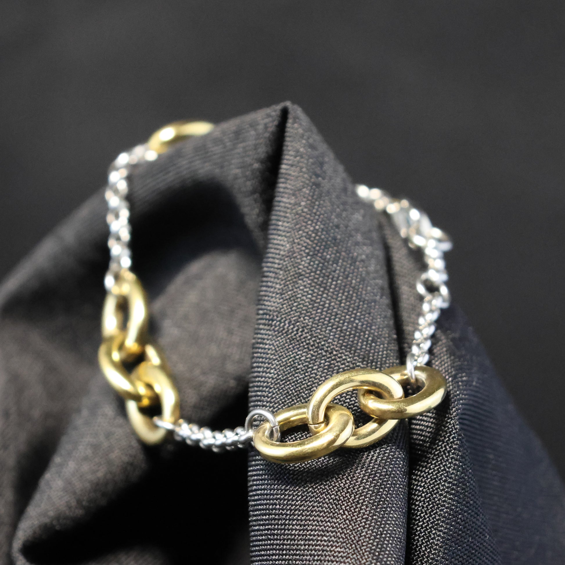 Roestvrij Stalen Armband bicolor schakels RY181