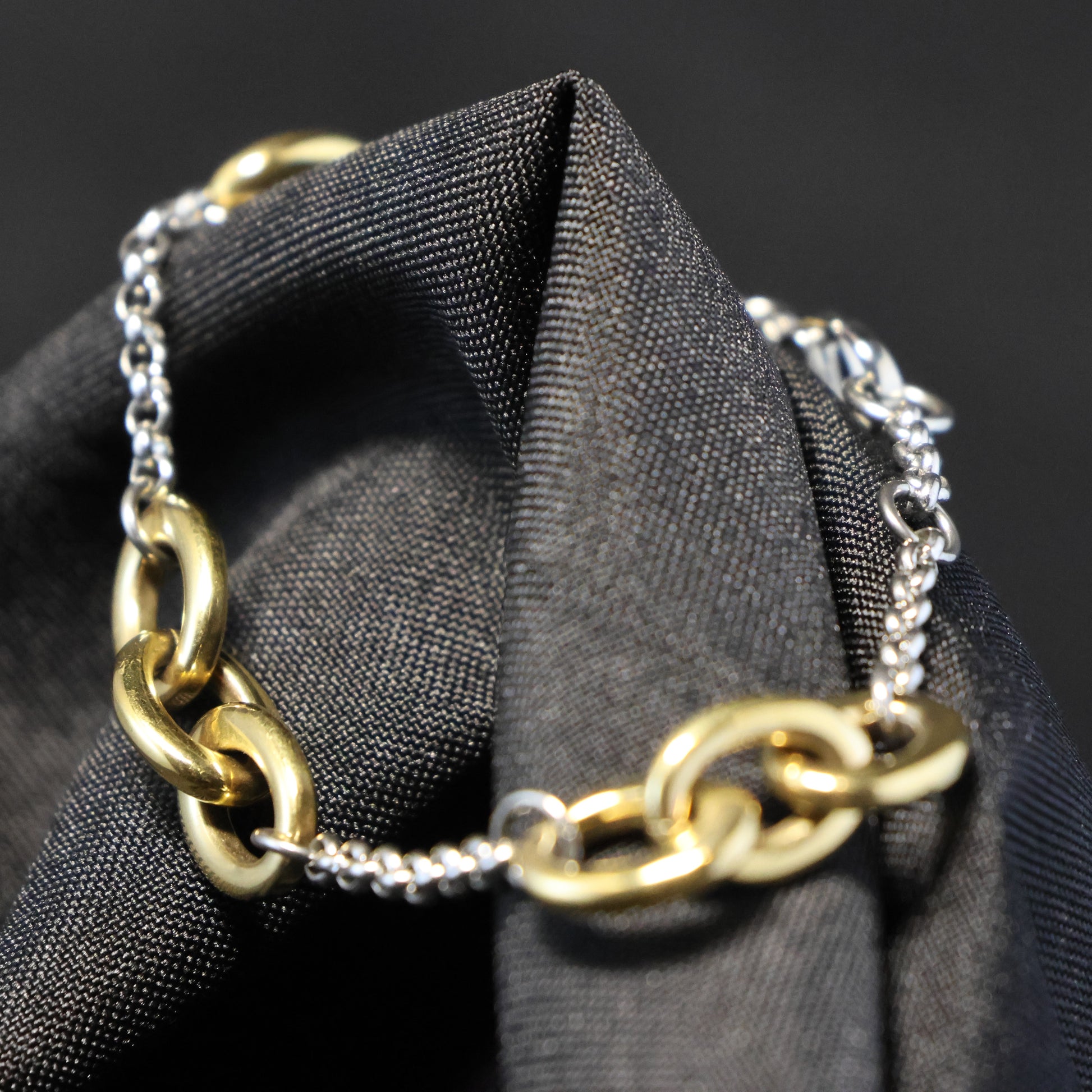 Roestvrij Stalen Armband bicolor schakels RY181