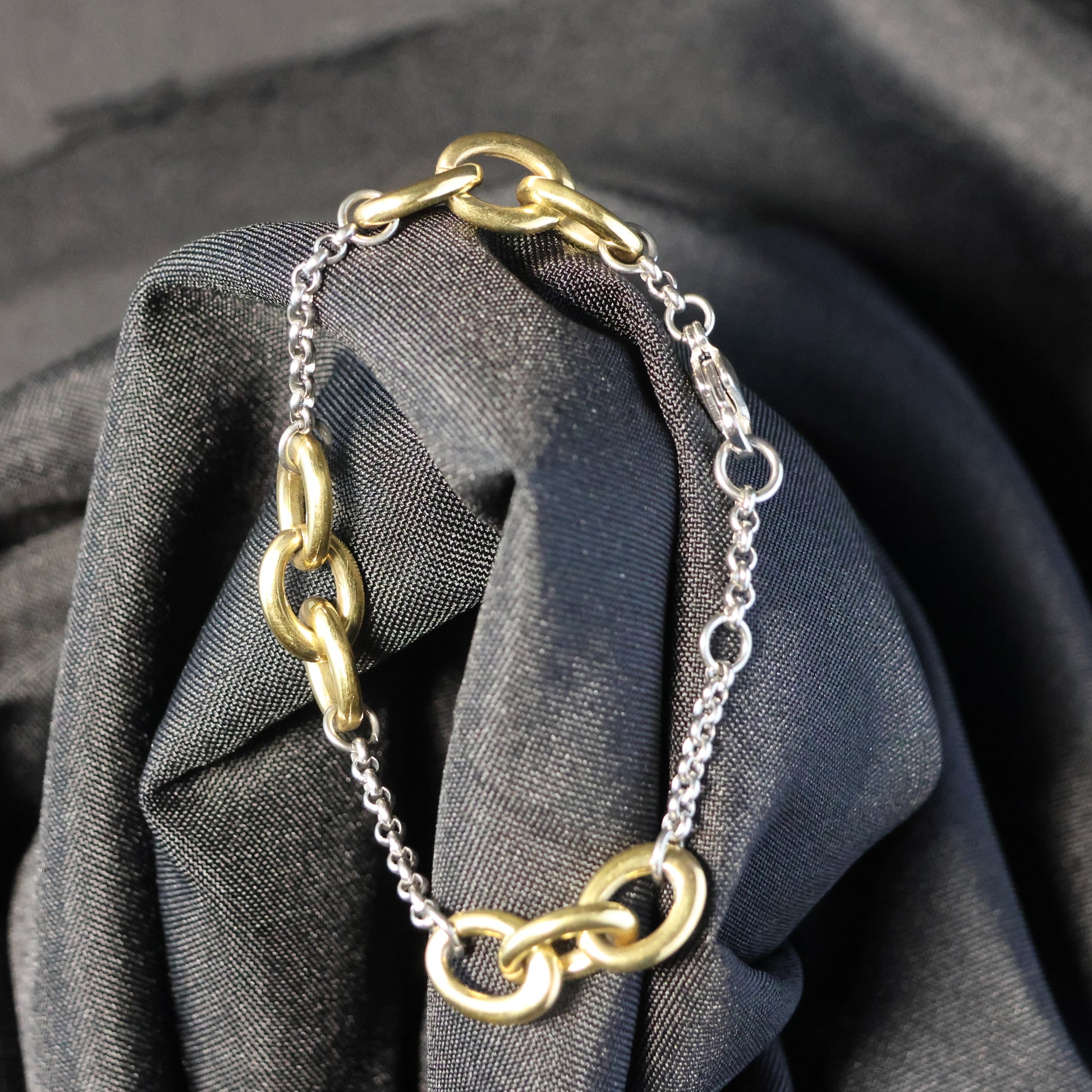 Roestvrij Stalen Armband bicolor schakels RY181