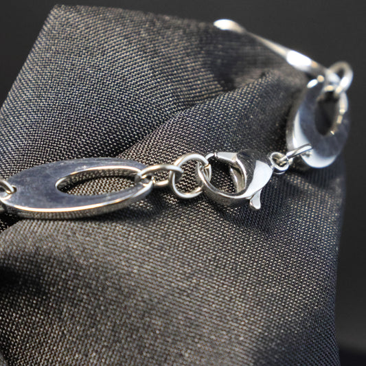 Roestvrij Stalen Armband lange ovalen schakels RY212