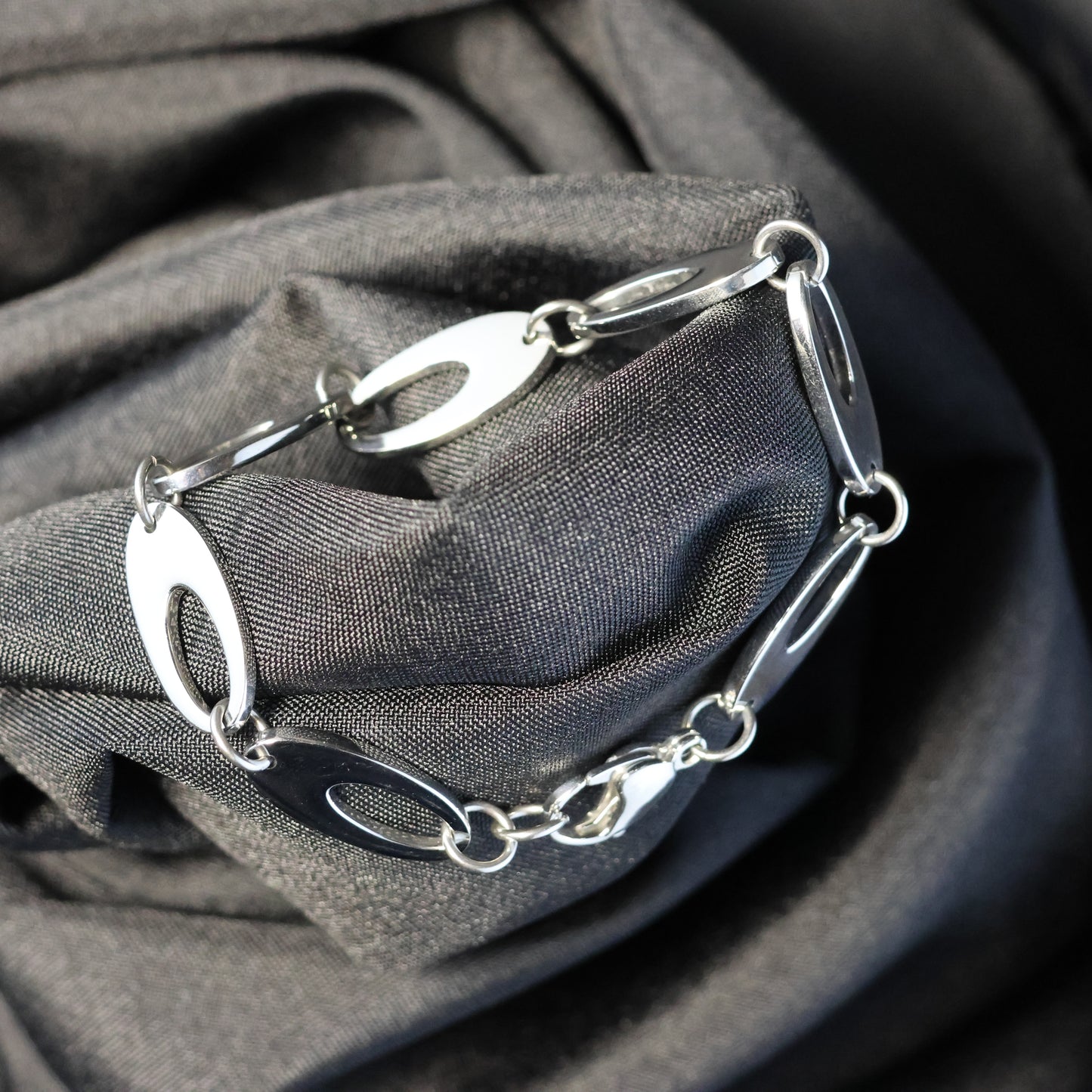 Roestvrij Stalen Armband lange ovalen schakels RY212