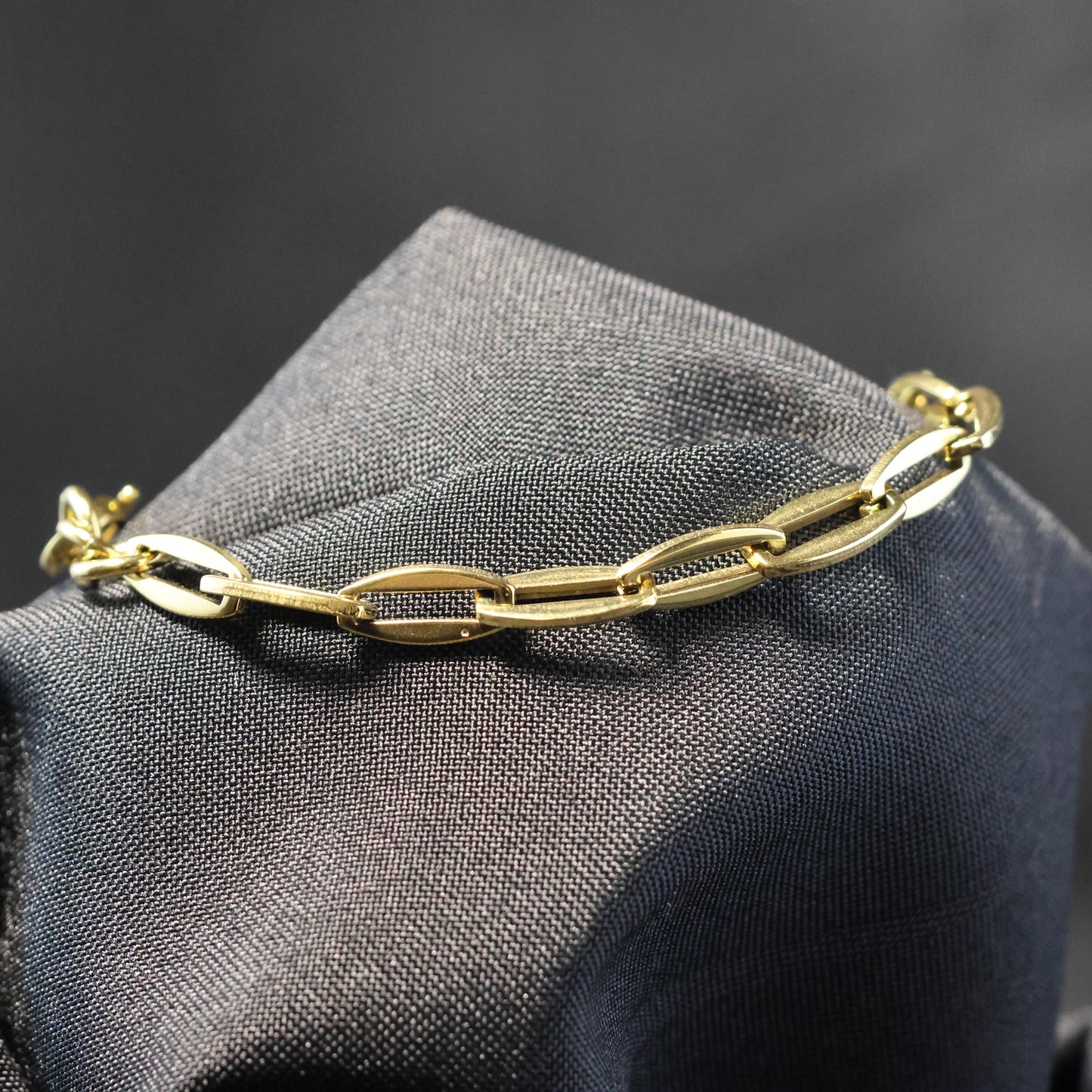 Roestvrij Stalen Armband kleine gele schakels RY317