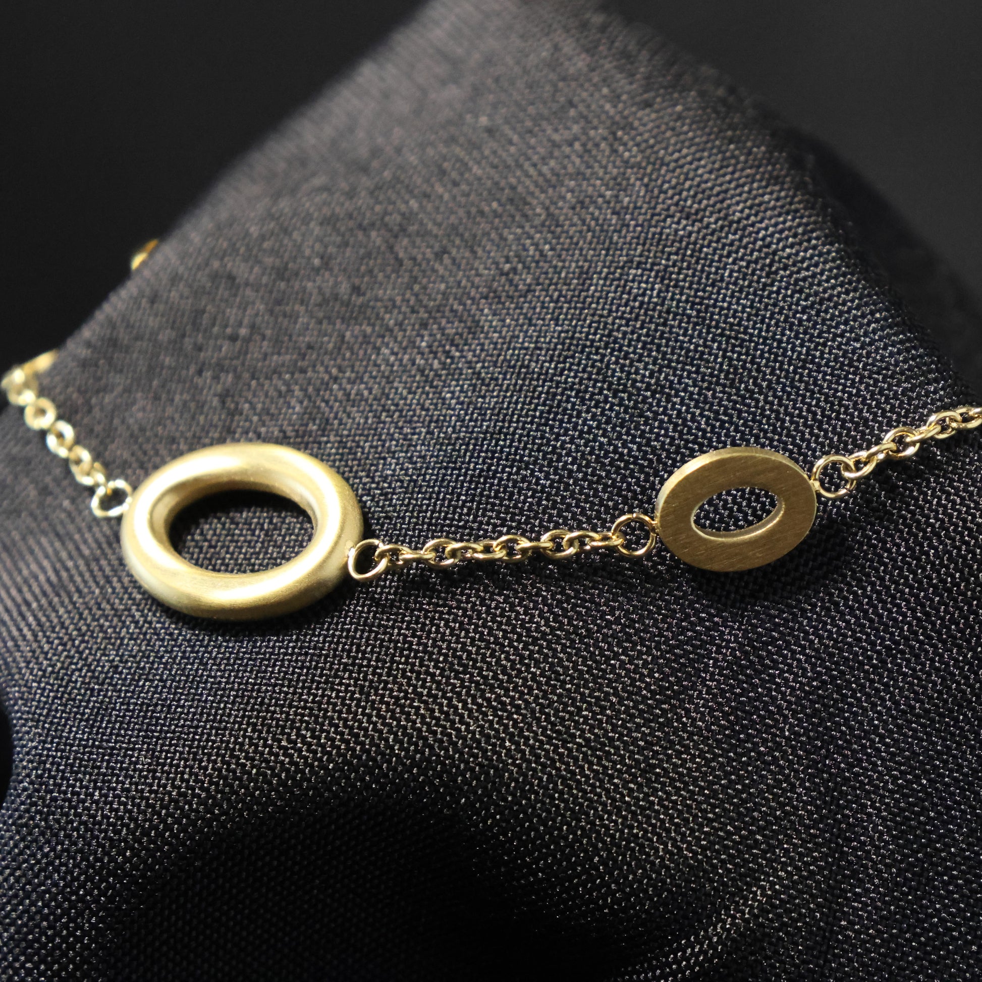 Roestvrij Stalen Armband mat gele schakels