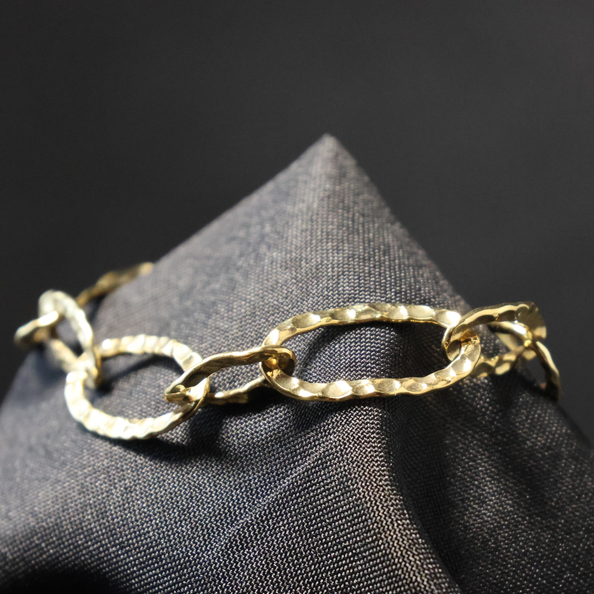 Roestvrij Stalen Armband gele ovalen reliëf patroon schakels