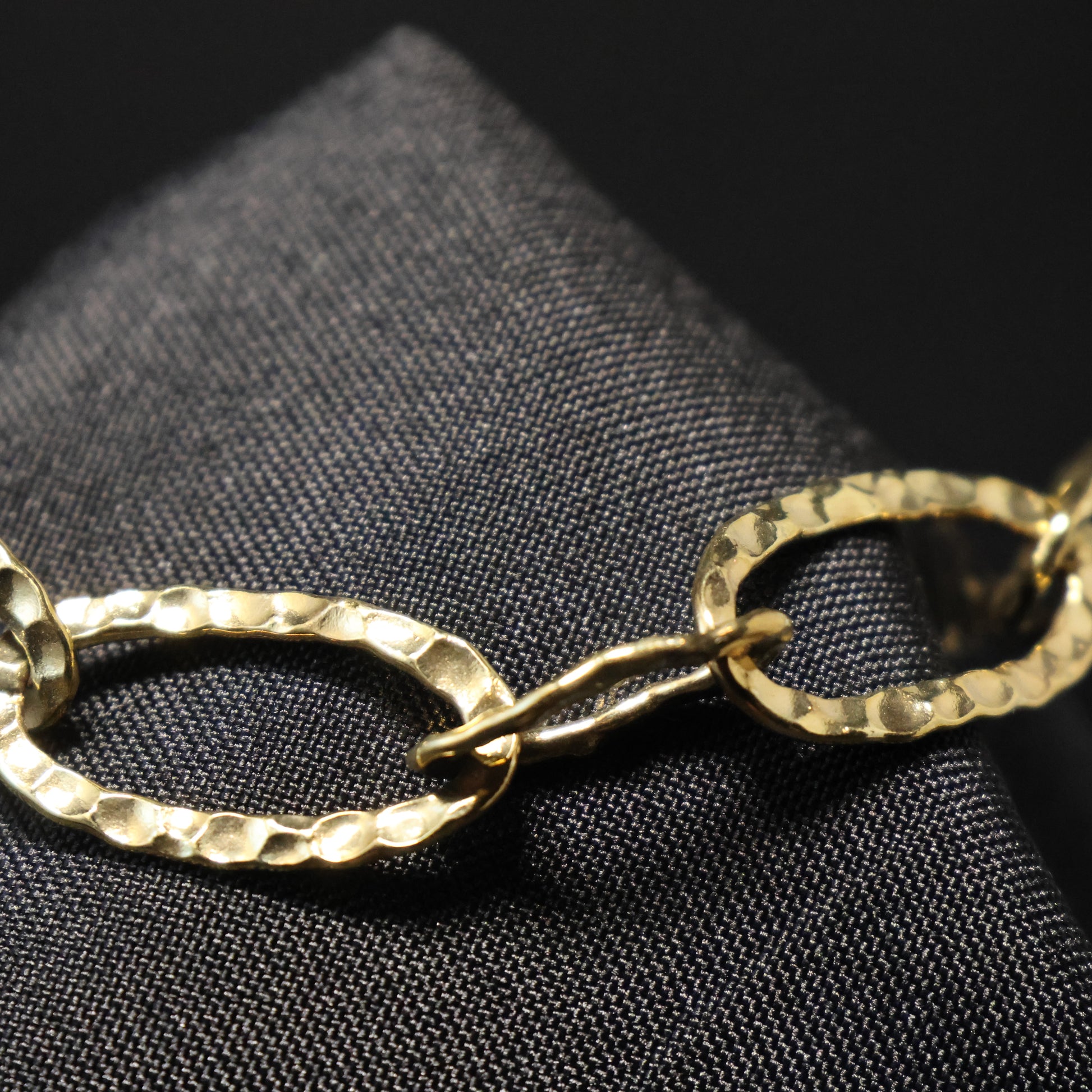 Roestvrij Stalen Armband gele ovalen reliëf patroon schakels