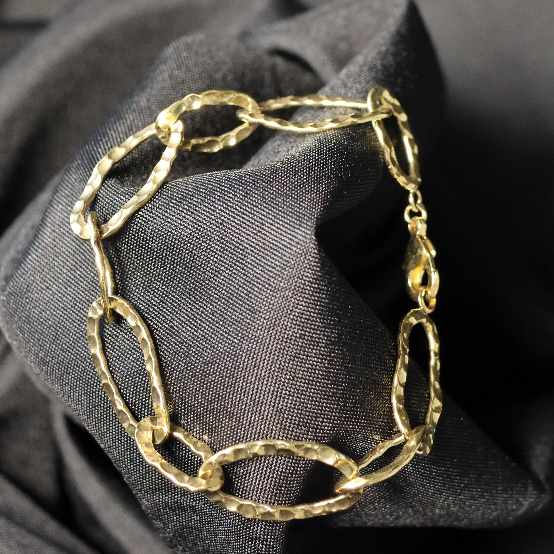 Roestvrij Stalen Armband gele ovalen reliëf patroon schakels