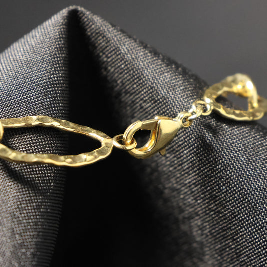 Roestvrij Stalen Armband gele ovalen reliëf patroon schakels