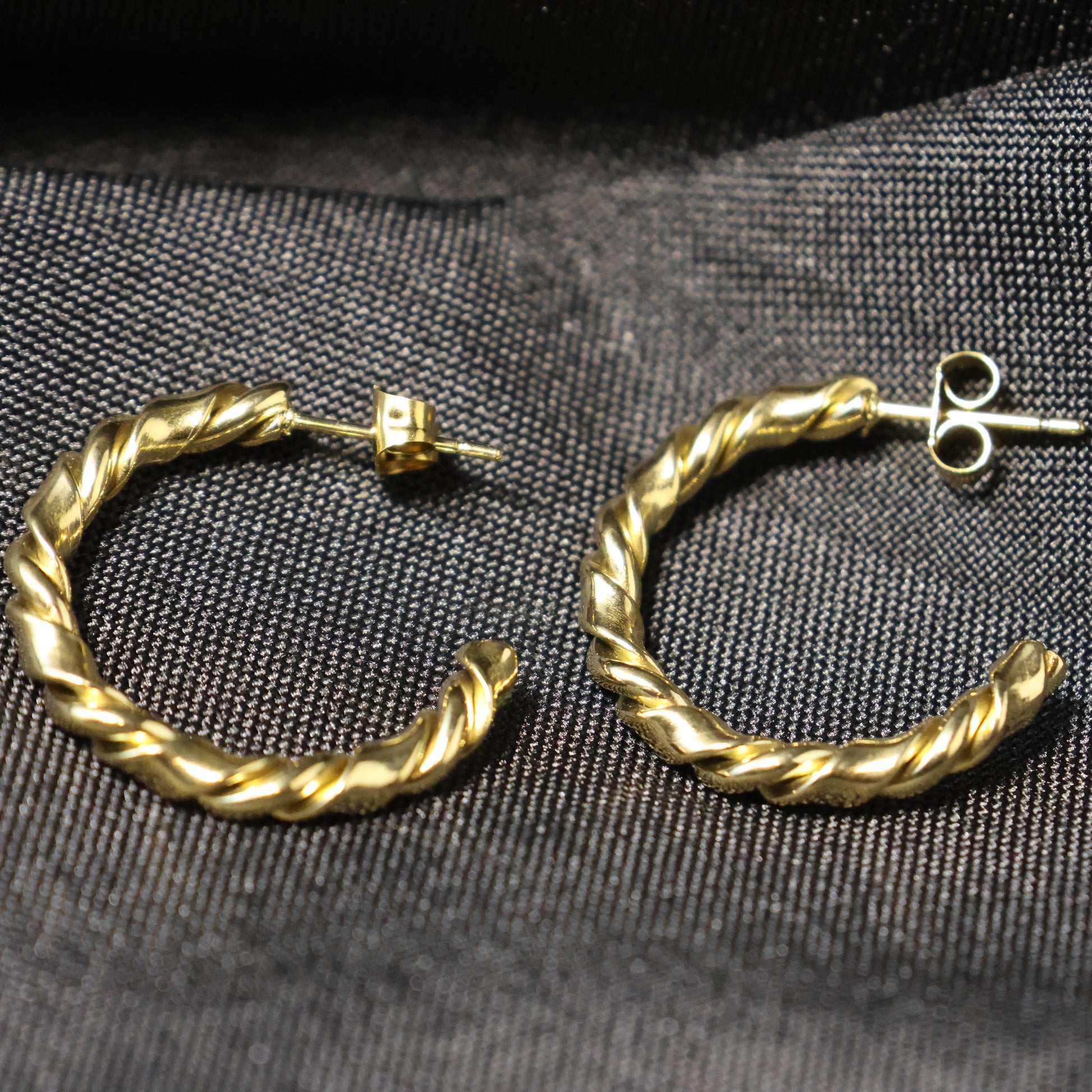 Roestvrij Stalen gele gedraaide Oorbellen