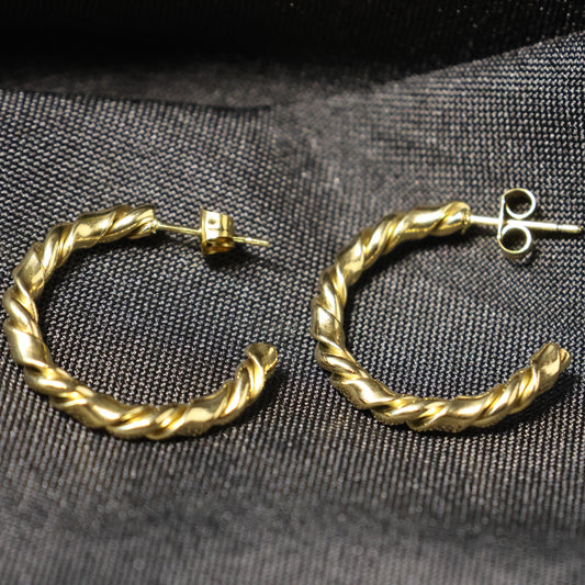 Roestvrij Stalen gele gedraaide Oorbellen