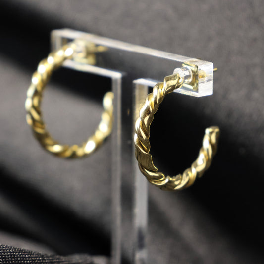 Roestvrij Stalen gele gedraaide Oorbellen