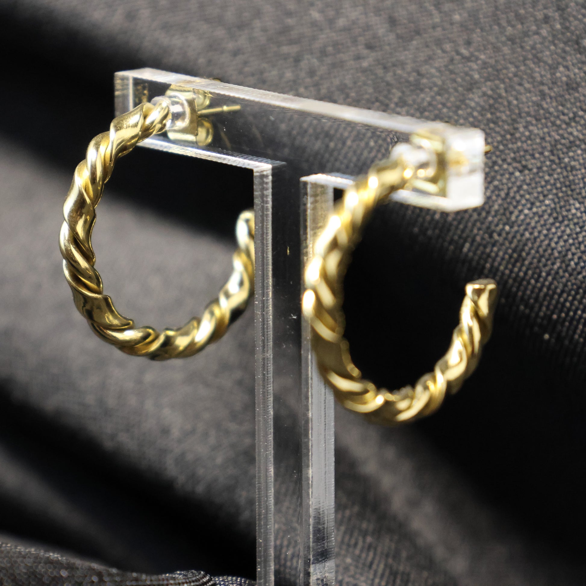 Roestvrij Stalen gele gedraaide Oorbellen