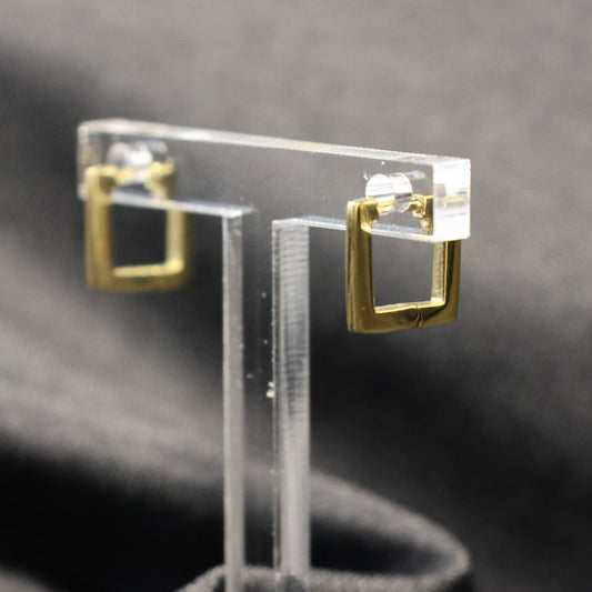 Roestvrij Stalen gele vierkante Oorbellen