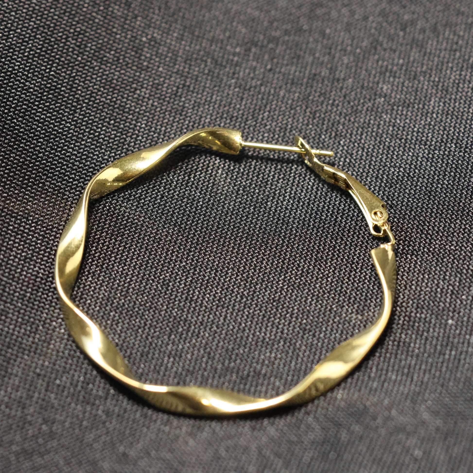 Roestvrij Stalen grote gele gedraaide Oorringen