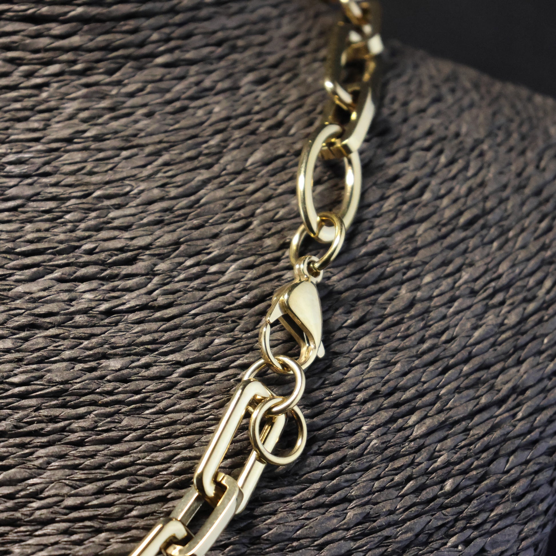 Roestvrij Stalen statement Halsketting rechthoekige en ovalen schakels RY264k