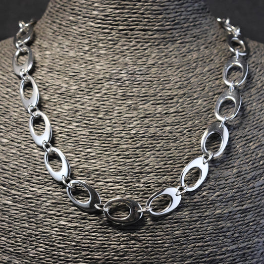 Roestvrij Stalen statement Halsketting ovalen schakels