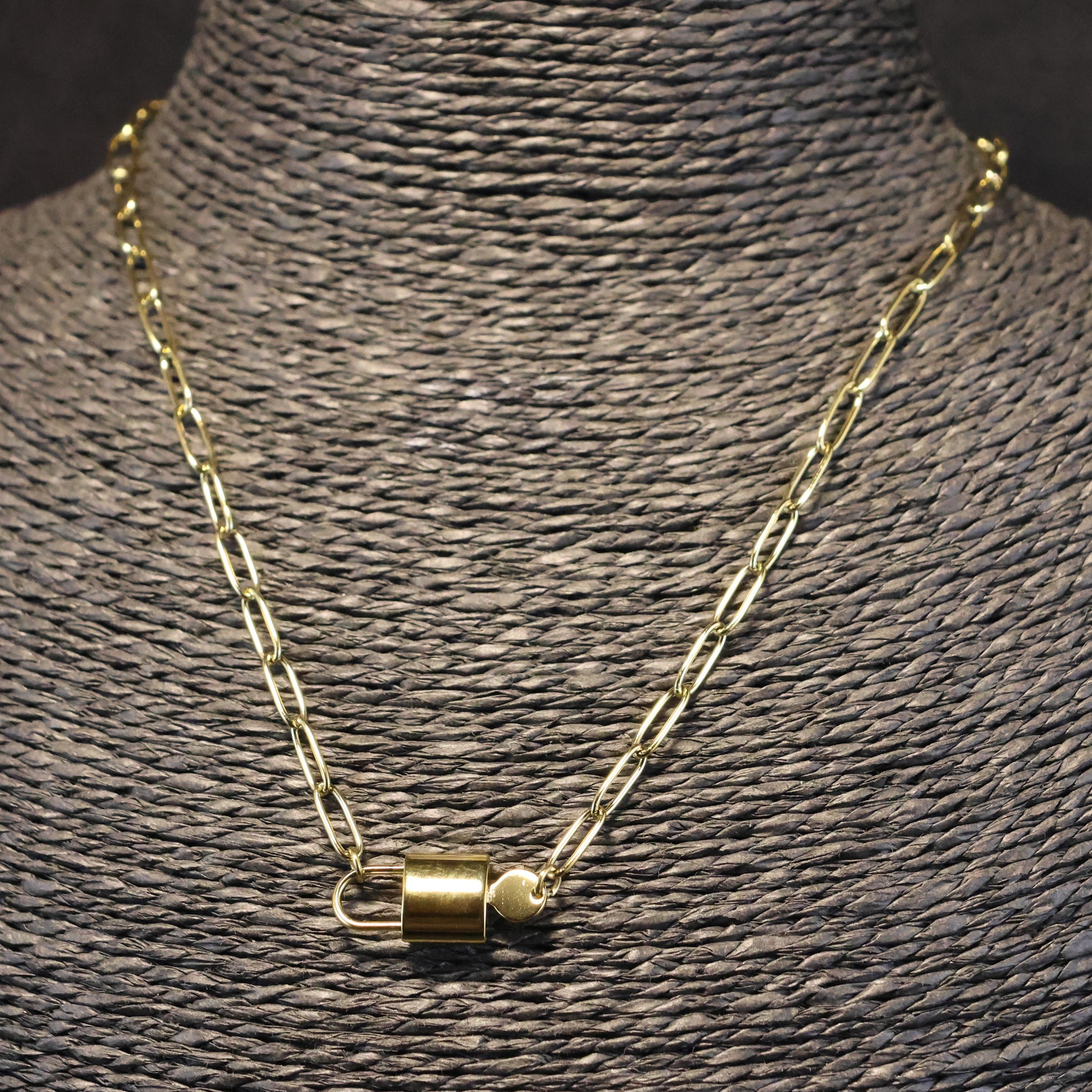 Roestvrij Stalen statement Halsketting hangslotje