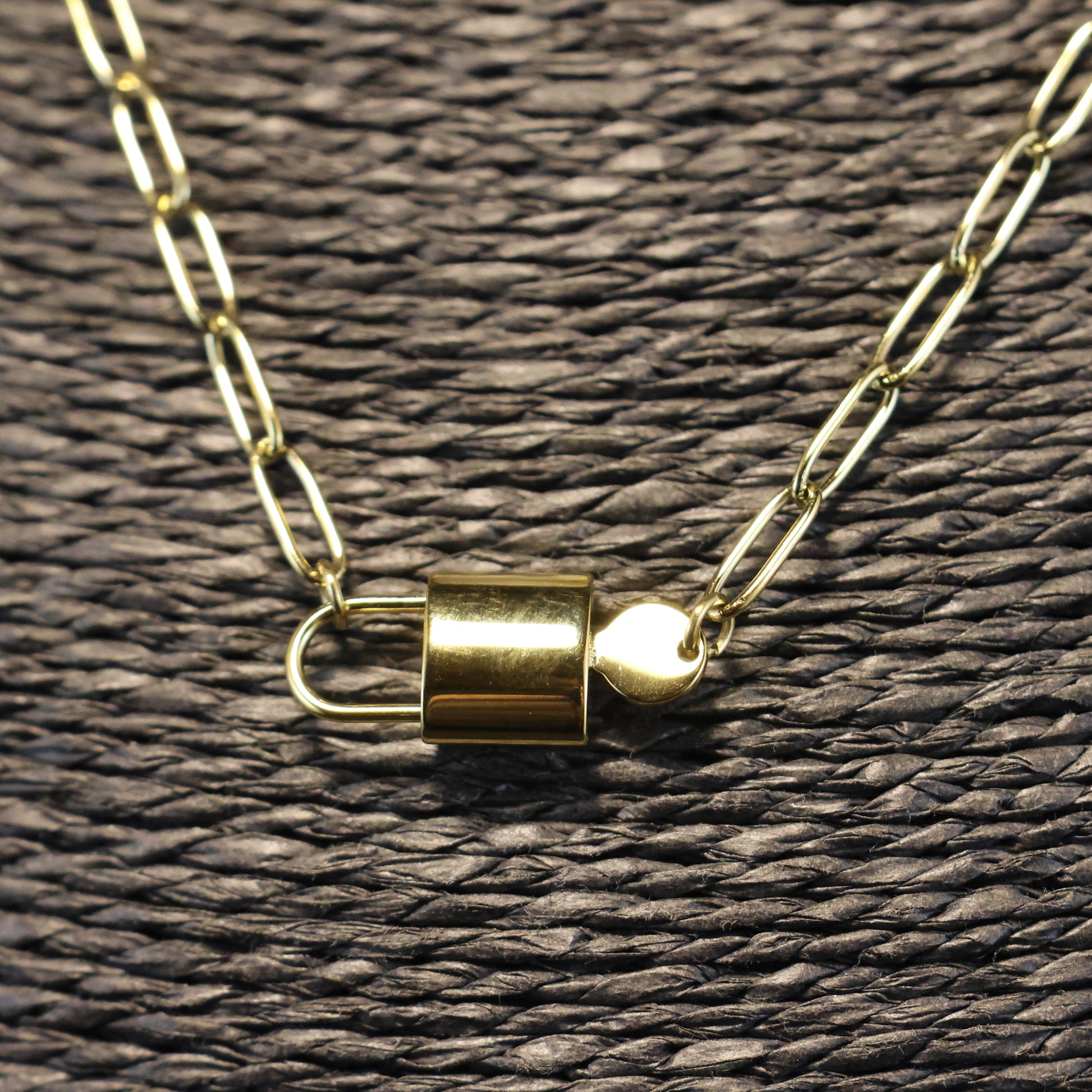 Roestvrij Stalen statement Halsketting hangslotje