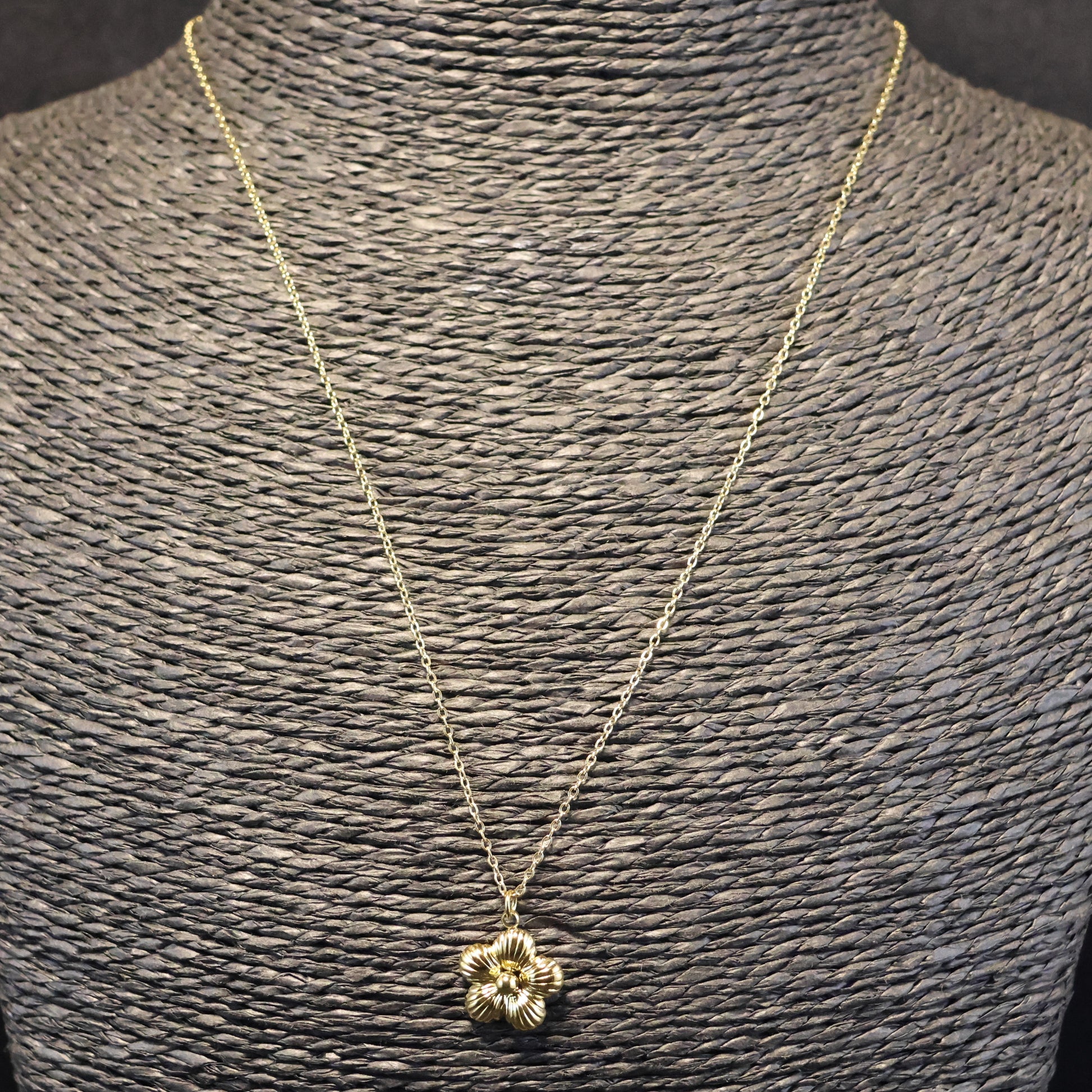 Roestvrij Stalen Halsketting met Bloem hanger