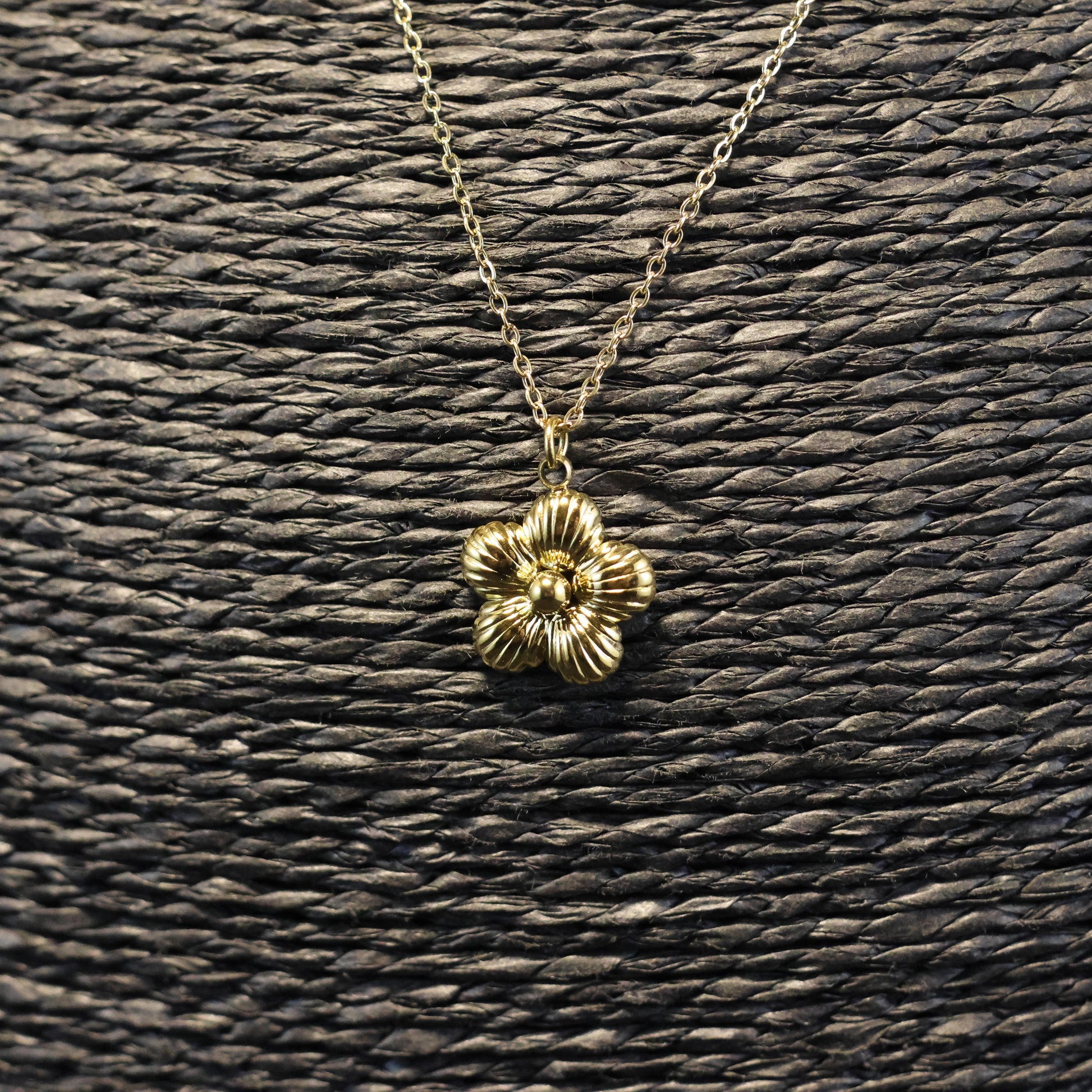 Roestvrij Stalen Halsketting met Bloem hanger