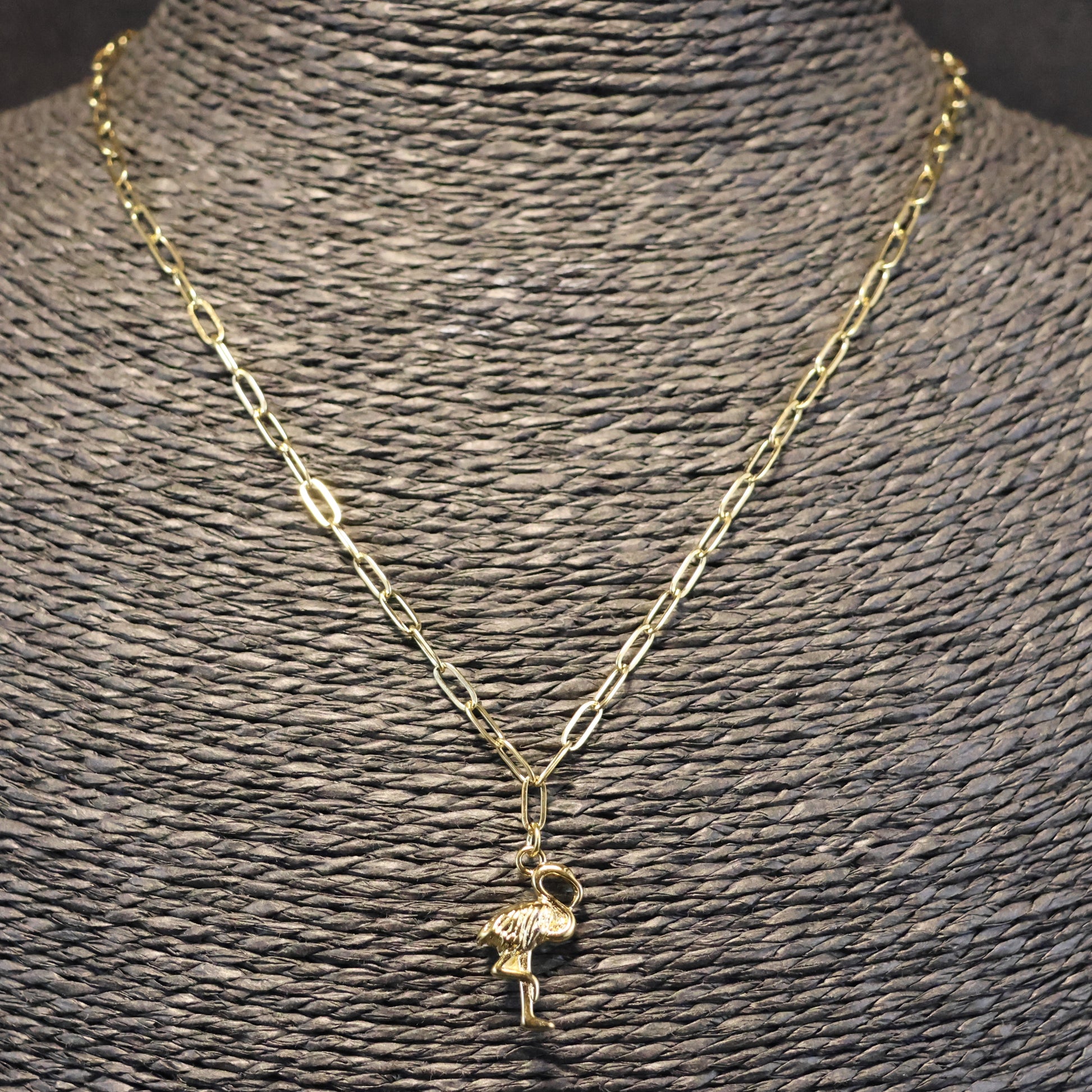 Roestvrij Stalen Halsketting met Flamingo hanger