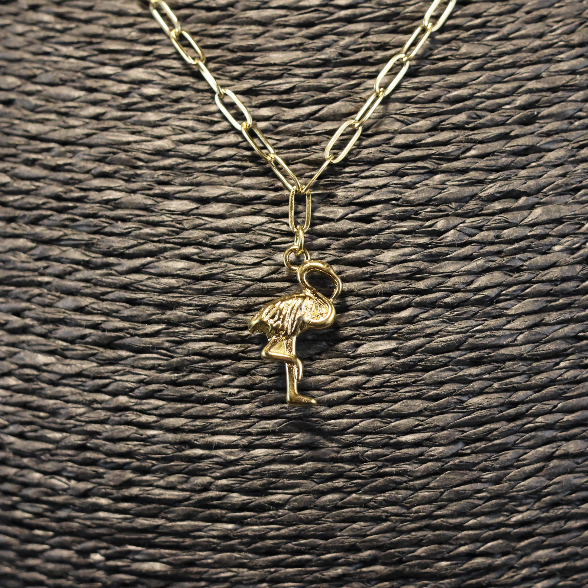 Roestvrij Stalen Halsketting met Flamingo hanger