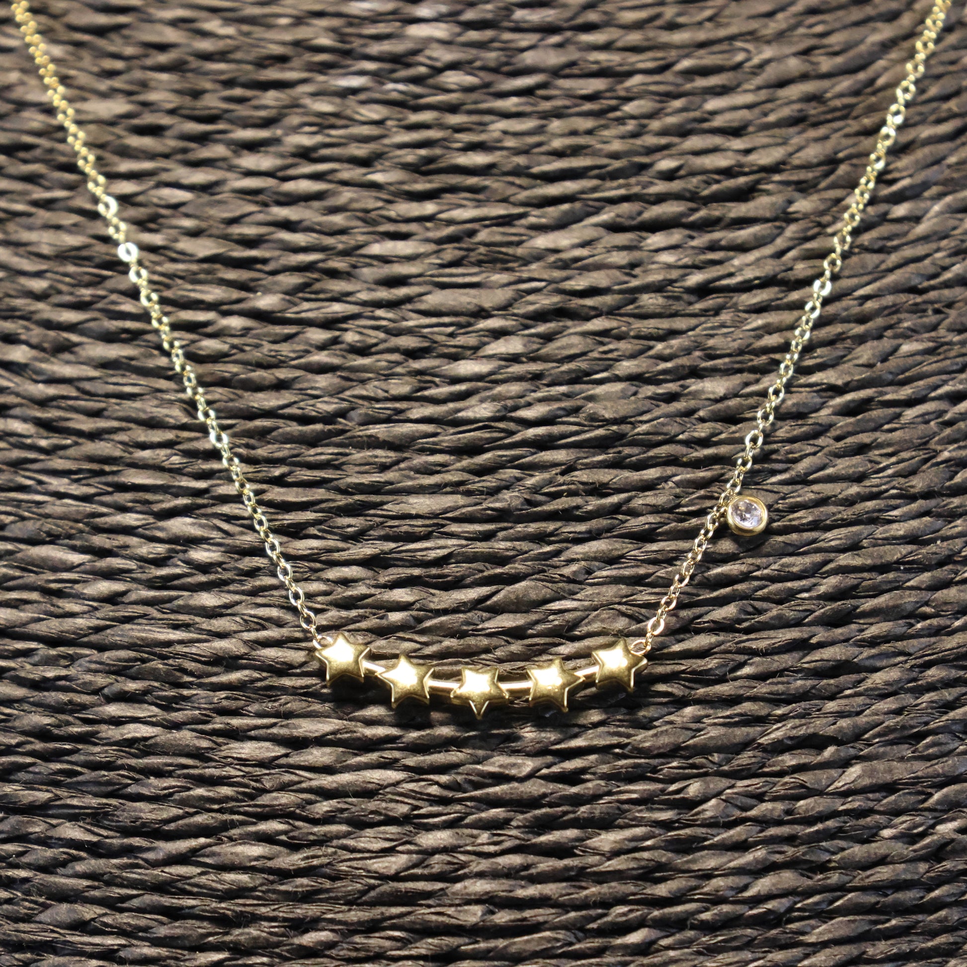 Roestvrij Stalen gele fantasie Halsketting met sterren hanger