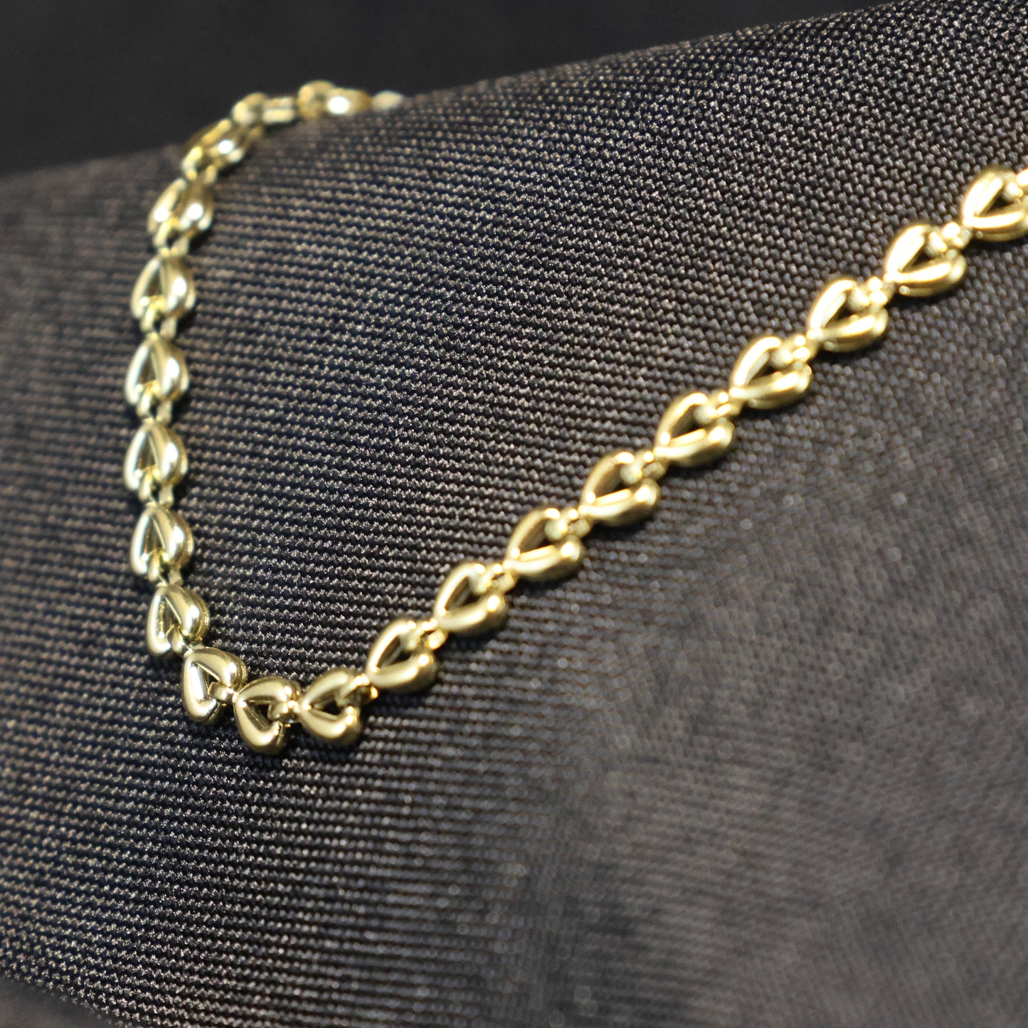 Roestvrij Stalen fijne gele fantasie hartjes Armband