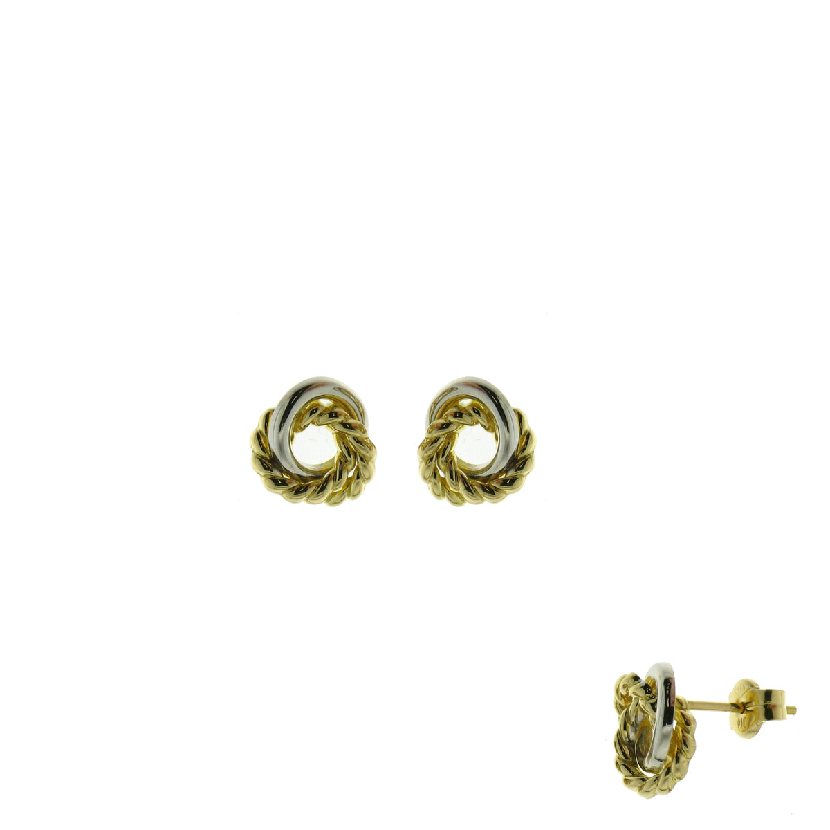 18KT gold flower earrings 065829