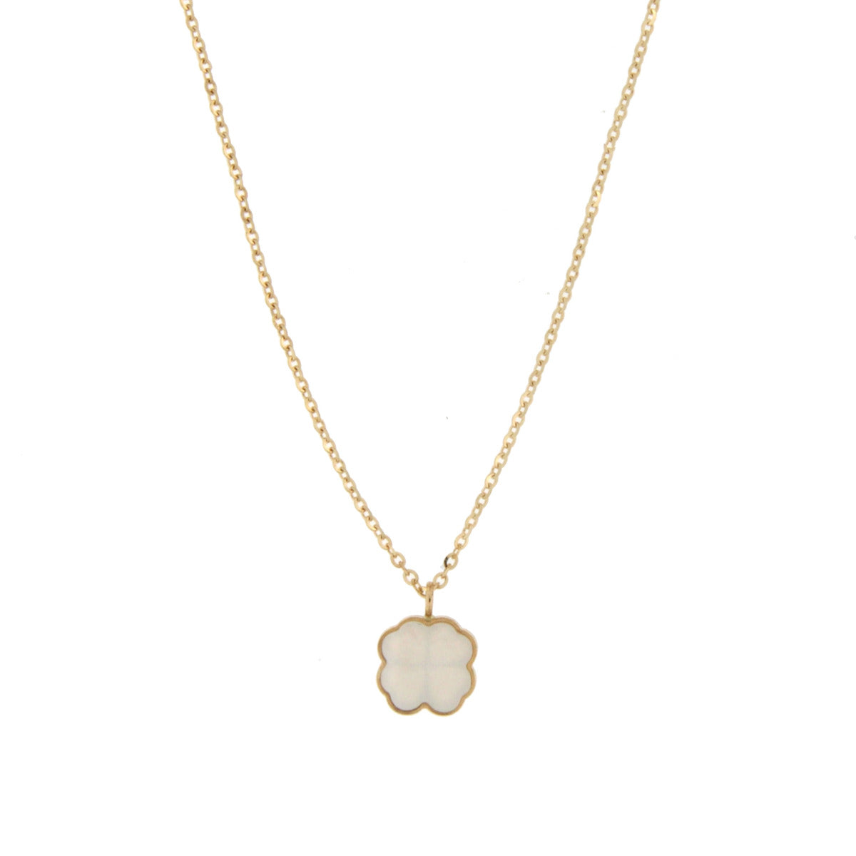 Collier or jaune avec pendentif avec brillant 067098