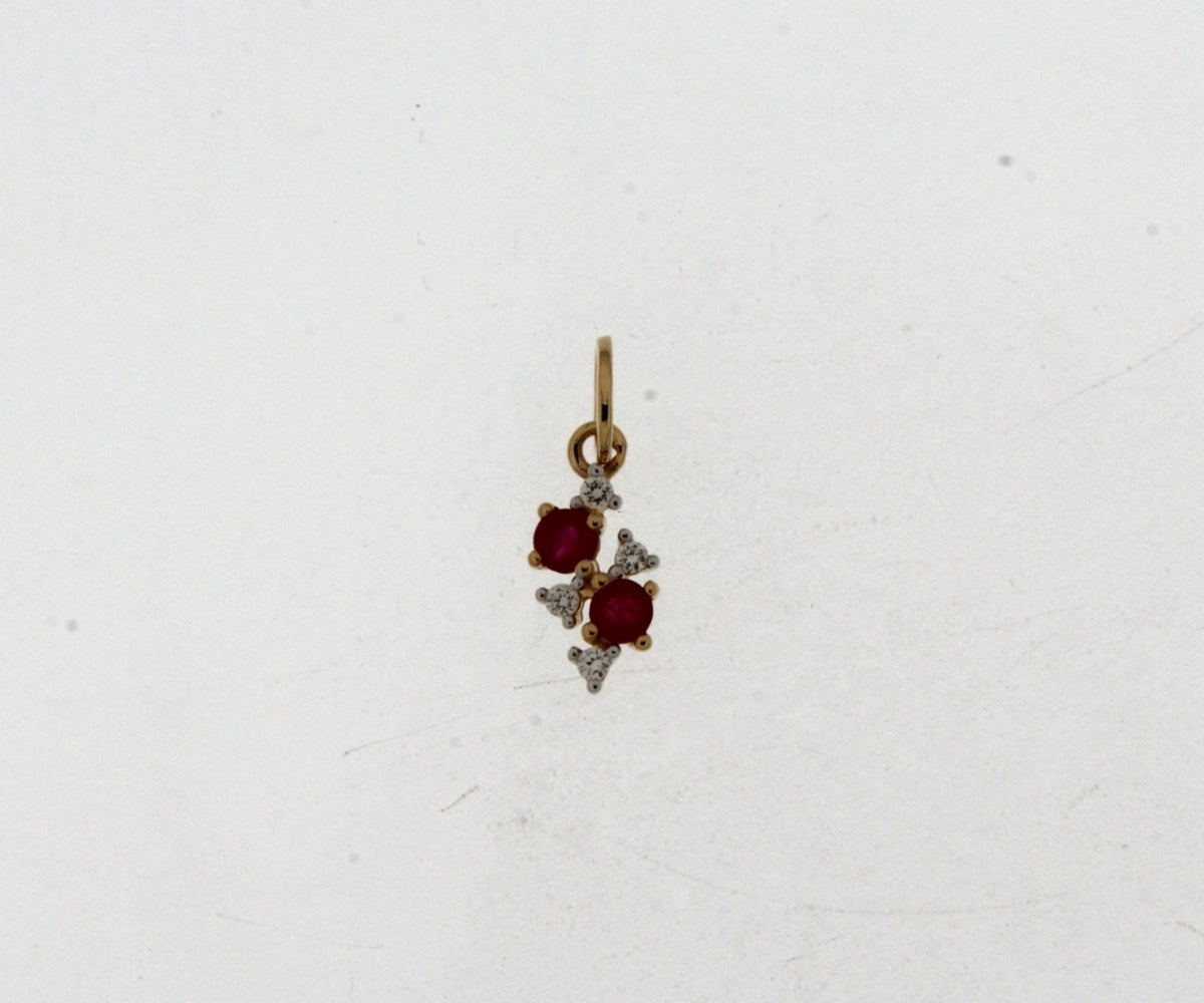 18KT yellow gold pendant with emerald and brilliant 067215/EA