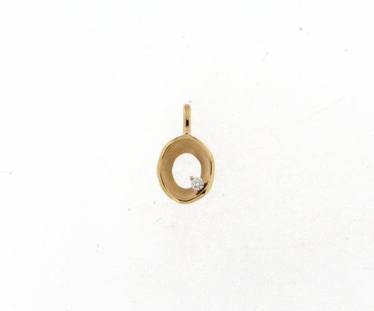 18kt geel gouden hanger met briljant 069521/A