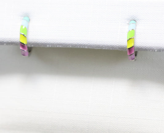 Zilveren Kids regenboog Creolen 14715